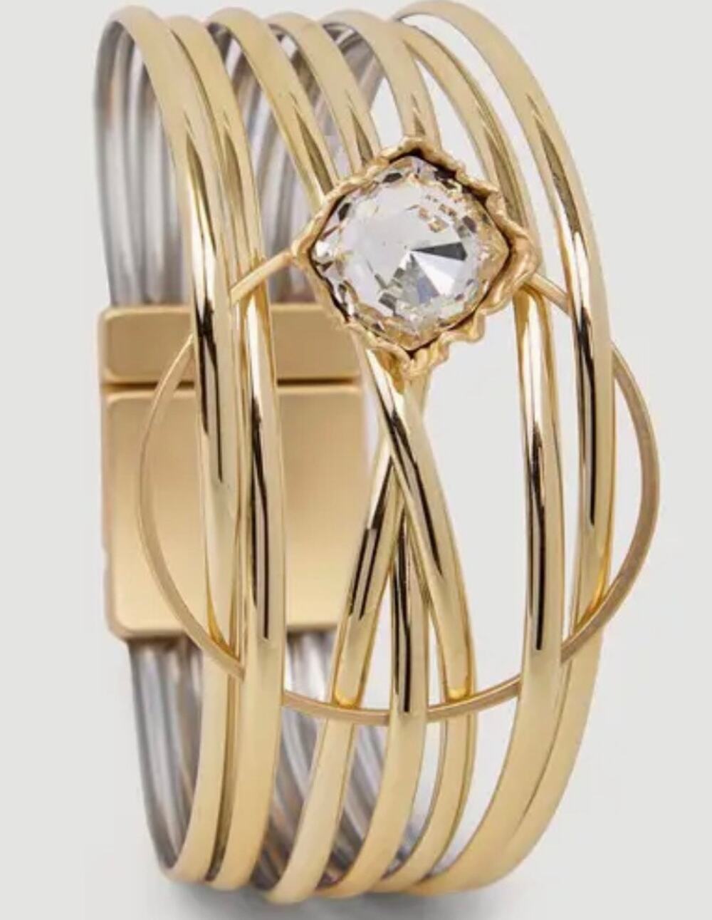 SAACHI Halo Statement Leather Bracelet NWT